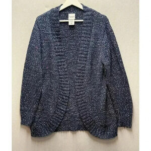 Vintage Scandia Woods‎ Women's Size XL Multicolor Rainbow Open Cardigan Sweater